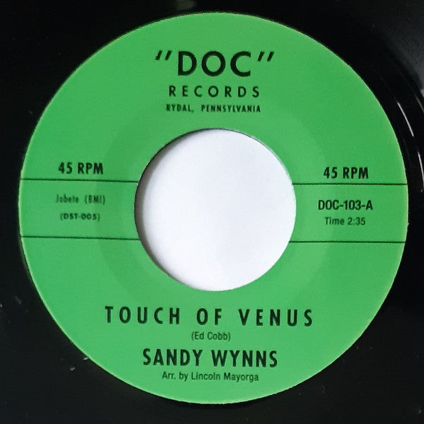 David Paris / Sandy Wynns : Sleepless Nights / A Touch Of Venus (7")