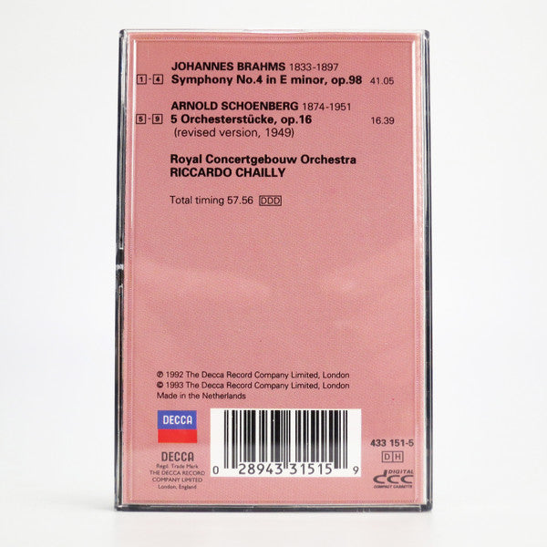 Johannes Brahms, Concertgebouworkest Conducted By Riccardo Chailly : Symphony No. 4 / Schoenberg (DCC, Album)