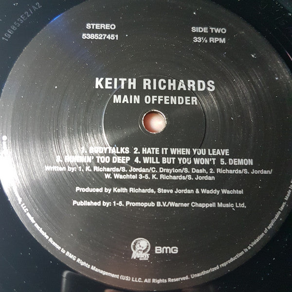 Keith Richards : Main Offender (LP, Album, RE)