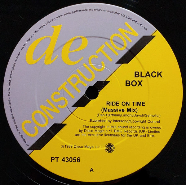 Black Box : Ride On Time (12", Single)