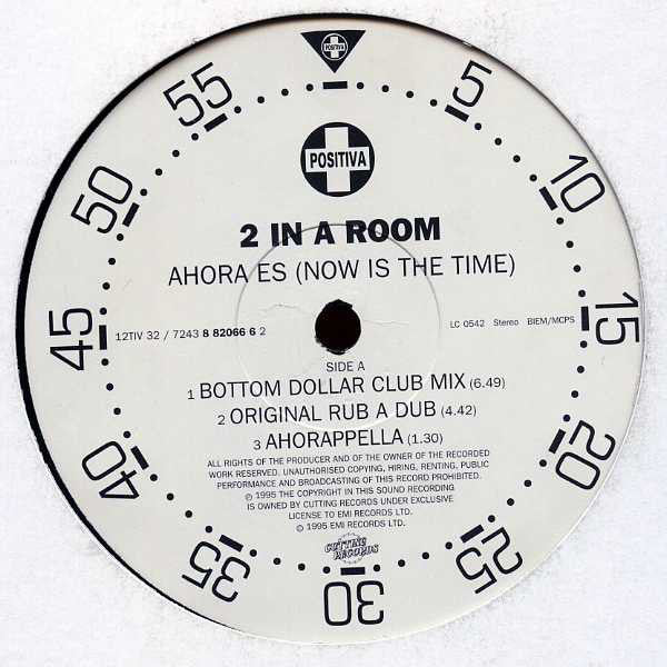 2 In A Room : Ahora Es (Now Is The Time) (12")