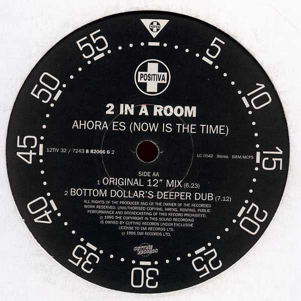 2 In A Room : Ahora Es (Now Is The Time) (12")
