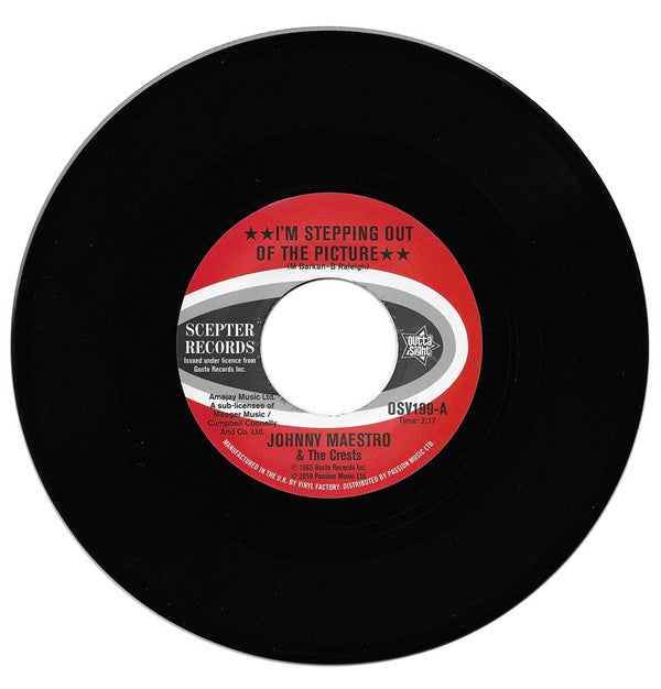 Johnny Maestro & The Crests : I'm Stepping Out Of The Picture / Afraid Of Love (7", Single, RE)