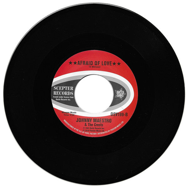 Johnny Maestro & The Crests : I'm Stepping Out Of The Picture / Afraid Of Love (7", Single, RE)