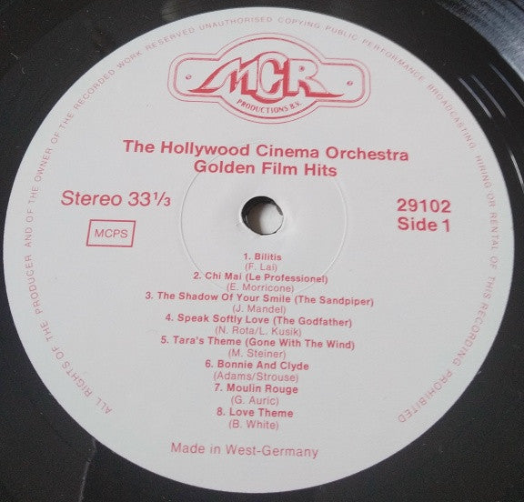 The Hollywood Cinema Orchestra : Golden Film Hits (LP)