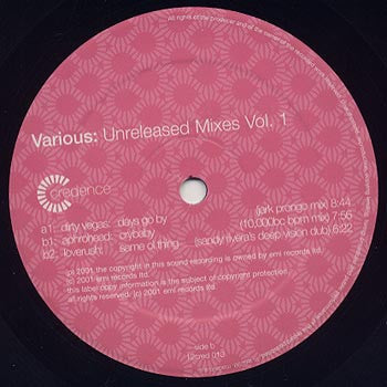 Various : Unreleased Mixes Vol. 1 (2x12")