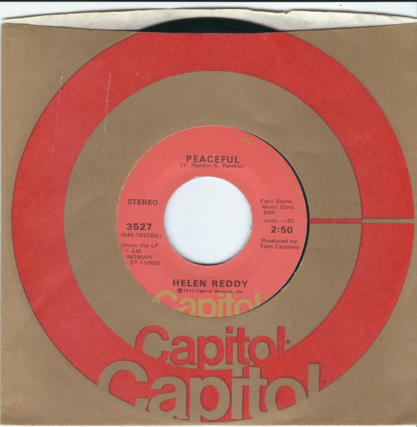Helen Reddy : Peaceful (7", Jac)