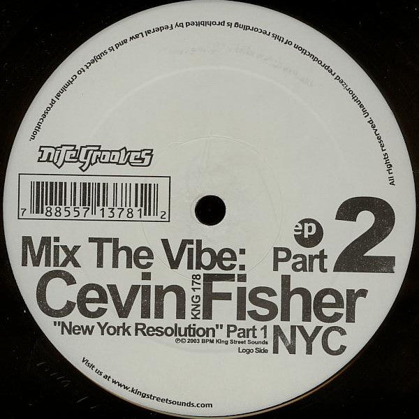 Cevin Fisher : Mix The Vibe: New York Resolution Part 2 (12", EP)