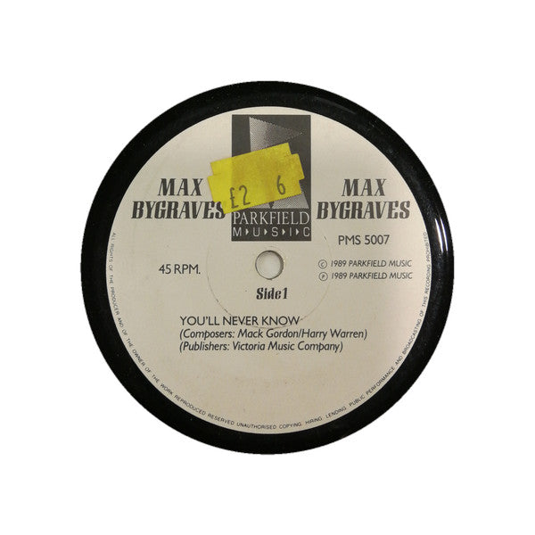 Max Bygraves : You'll Never Know (7")
