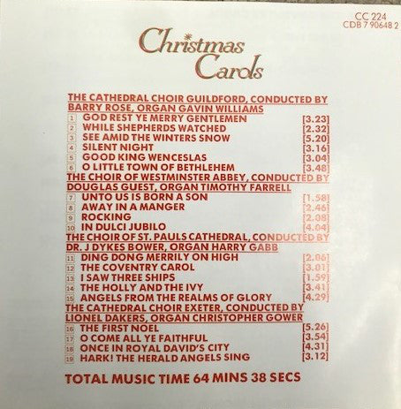 Various : Christmas Carols (CD, Comp)