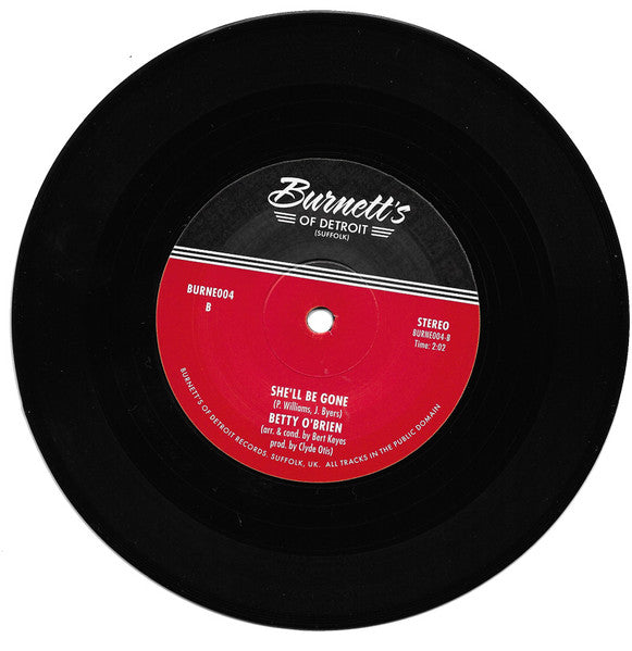 H.B. Barnum / Betty O'Brien : It Hurts Too Much To Cry / She'll Be Gone (7", Single, RE)