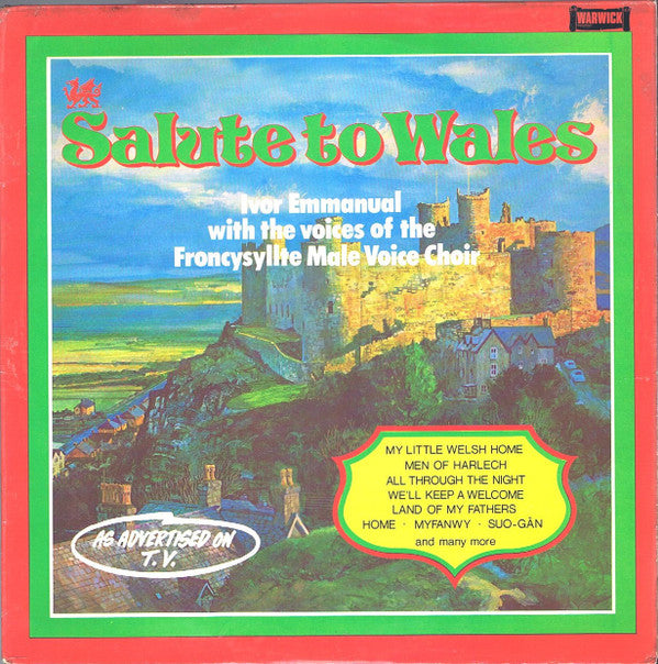 Ivor Emmanuel With  The Froncysyllte Male Voice Choir : Salute To Wales (LP)