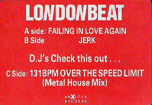 Londonbeat : Failing In Love Again (12", Promo)