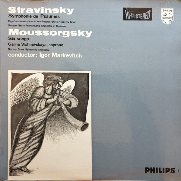 Igor Markevitch Conducts Igor Stravinsky And Modest Mussorgsky : Symphonie de Psaumes - Six Songs (LP)