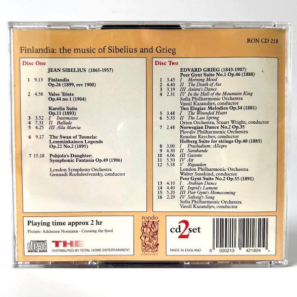 Jean Sibelius : Finlandia: The Music of Sibelius & Grieg (2xCD)
