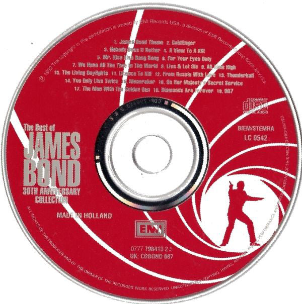 Various : The Best Of James Bond (30th Anniversary Collection) (CD, Comp, Mono)