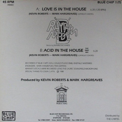 Rhythm Mode D* Featuring Maxine Richards : Love Is In The House (12")