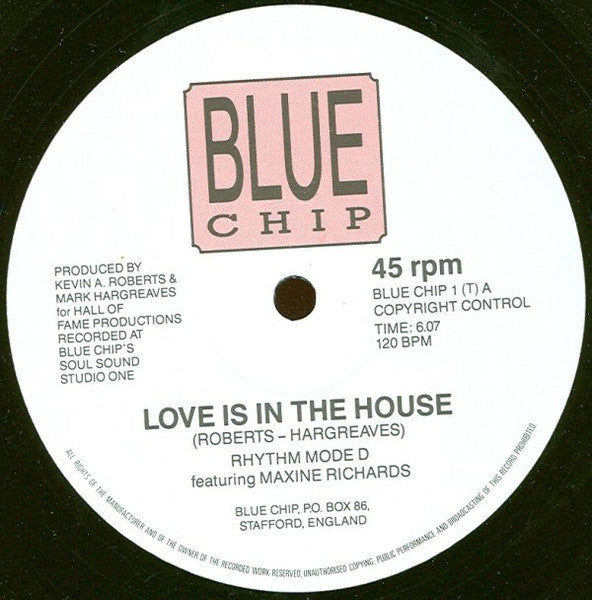 Rhythm Mode D* Featuring Maxine Richards : Love Is In The House (12")