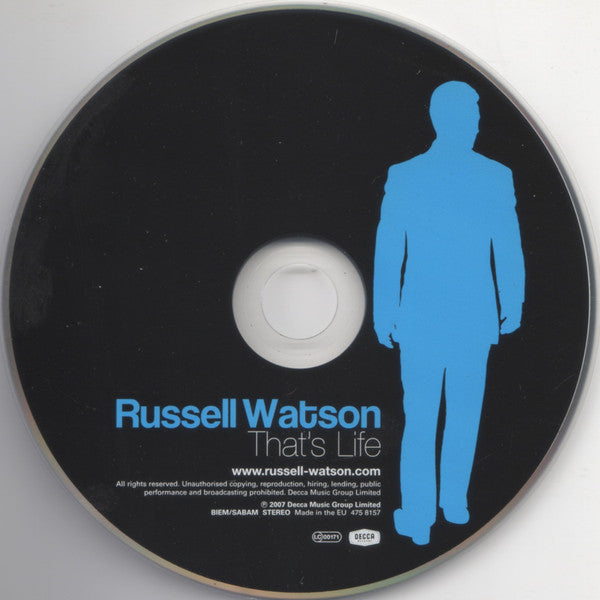 Russell Watson : That's Life (CD, Album, Sup)