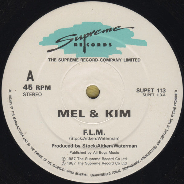 Mel & Kim : F.L.M. (12", Single)