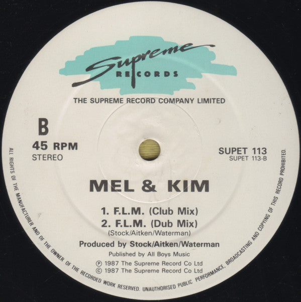 Mel & Kim : F.L.M. (12", Single)