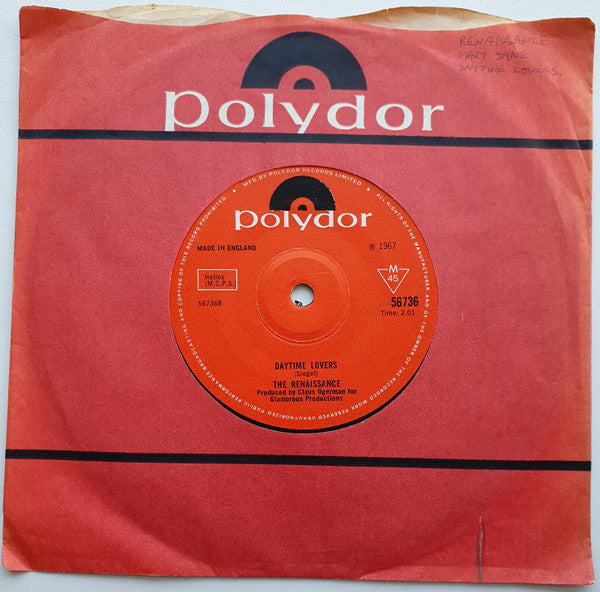 Renaissance (8) : Mary Jane (Get Off The Devil's Merry-Go-Round) (7", Single, Mono)