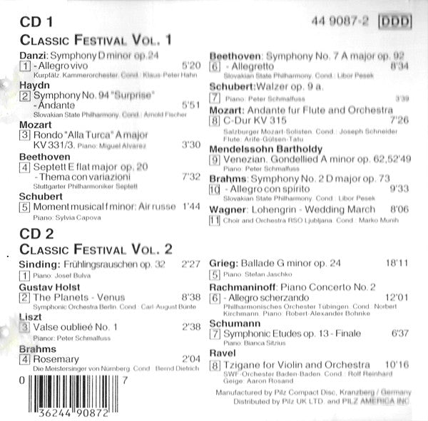 Various : Classic Festival Vol. 1 & 2 (2xCD, Comp)