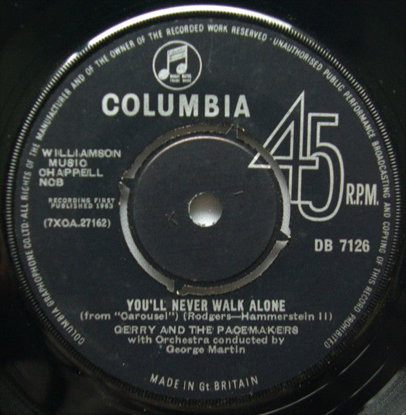 Gerry And The Pacemakers* : You'll Never Walk Alone / It's All Right (7", Single)