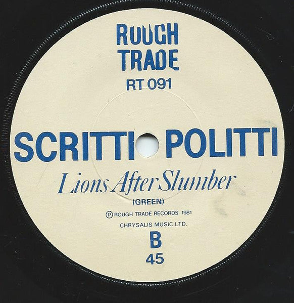 Scritti Politti : The "Sweetest Girl" (7", Single, Gol)