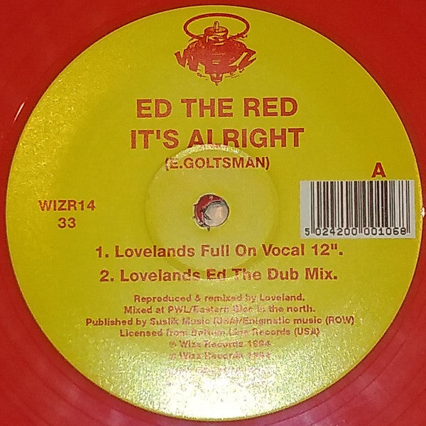 Ed The Red : It's Alright (12", Red)