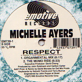 Michelle Ayers : Respect (David Morales Remixes) (12")