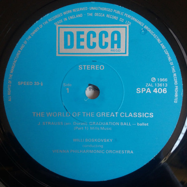 Willi Boskovsky, Herbert von Karajan, Wiener Philharmoniker : The World Of Great Classics (LP, Comp)