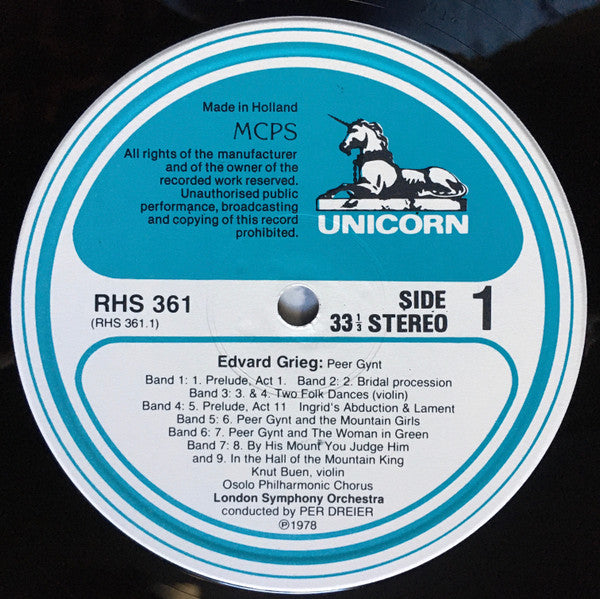 Edvard Grieg, London Symphony Orchestra, Per Dreier : Peer Gynt (2xLP, Album, Dut)