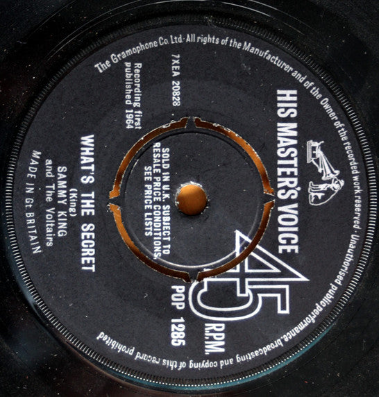 Sammy King & The Voltairs : What's The Secret / Great Balls Of Fire (7", Single)