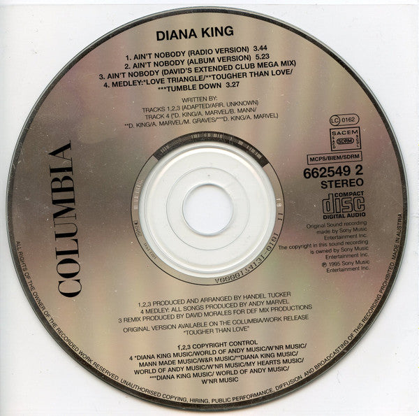 Diana King : Ain't Nobody (CD, Single)