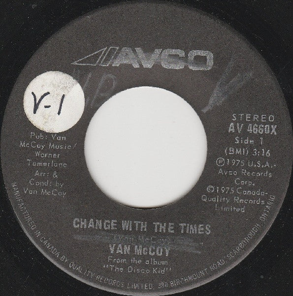 Van McCoy : Change With The Times / Good Night, Baby (7", Single)