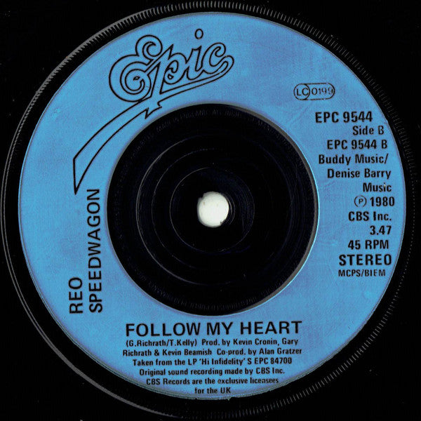 REO Speedwagon : Keep On Loving You (7", Single, Inj)