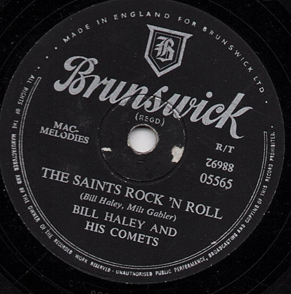 Bill Haley And His Comets : The Saints Rock 'N Roll / R-O-C-K (Shellac, 10")