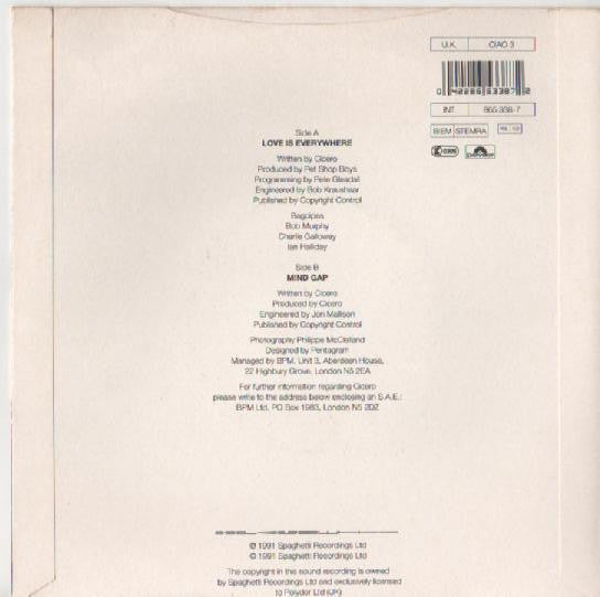 Cicero : Love Is Everywhere (7", Single)