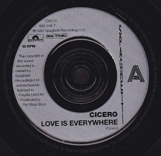 Cicero : Love Is Everywhere (7", Single)