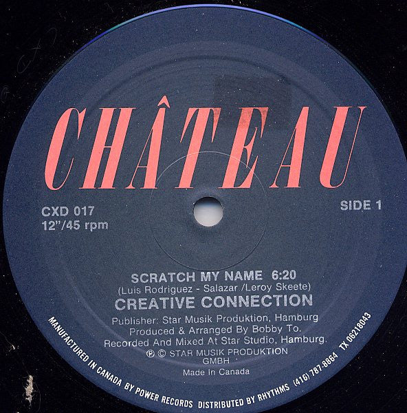 Creative Connection : Scratch My Name (12", Single)