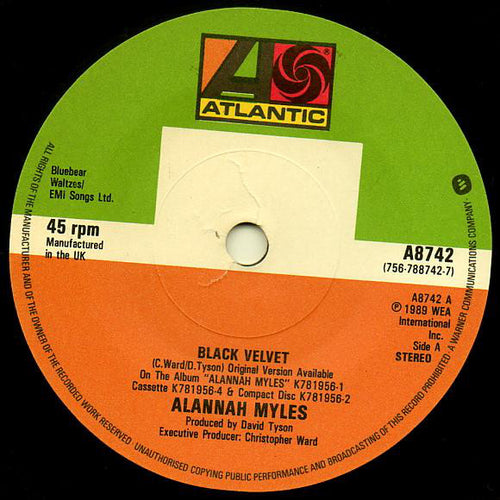 Alannah Myles : Black Velvet (7", Single)