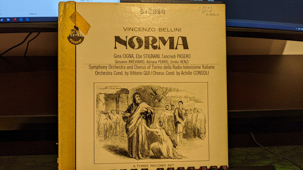 Vincenzo Bellini, Gina Cigna, Ebe Stignani, Tancredi Pasero, Giovanni Breviaro, Adriana Perris, Emilio Renzi, Orchestra Sinfonica Di Torino Della RAI, Vittorio Gui, Achille Consoli : Norma (3xLP, Album + Box)