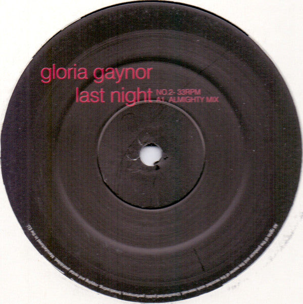 Gloria Gaynor : Last Night (12", Promo)