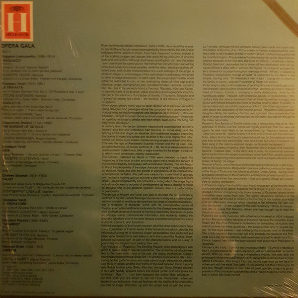 Teresa Berganza, Montserrat Caballé, Fiorenza Cossotto, Ettore Bastianini, Giuseppe di Stefano : Opera Gala (LP, Comp)