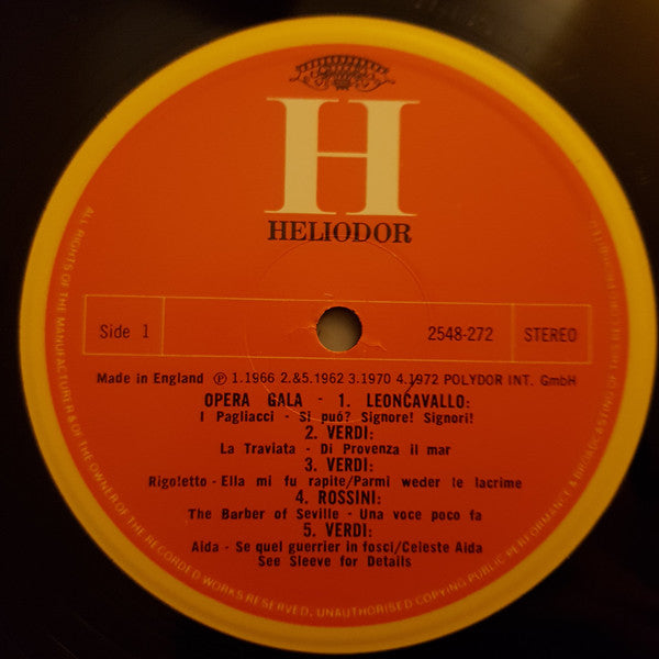 Teresa Berganza, Montserrat Caballé, Fiorenza Cossotto, Ettore Bastianini, Giuseppe di Stefano : Opera Gala (LP, Comp)