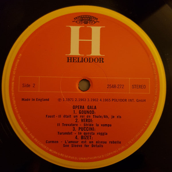 Teresa Berganza, Montserrat Caballé, Fiorenza Cossotto, Ettore Bastianini, Giuseppe di Stefano : Opera Gala (LP, Comp)