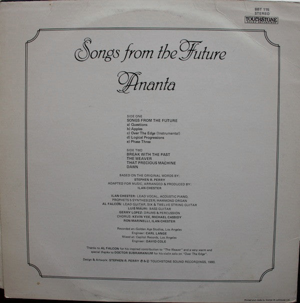 Ananta : Songs From The Future (LP, Album)