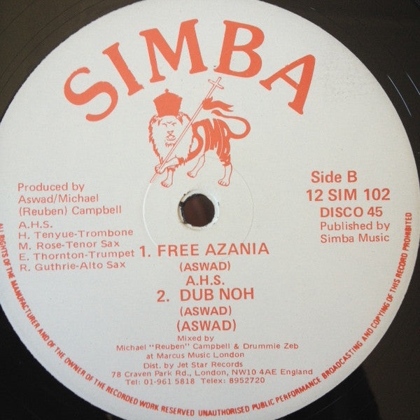 Aswad : Kool Noh (12")