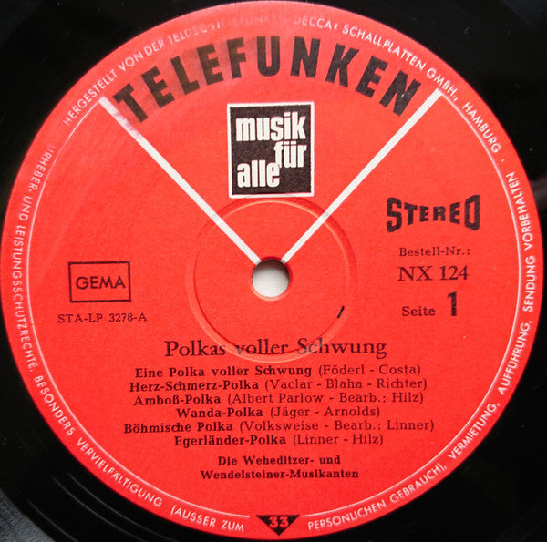 Die Original Weheditzer Musikanten Und Die Wendelsteiner Musikanten : Polkas Voller Schwung (LP, Album)
